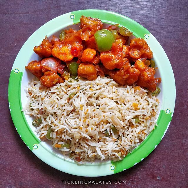 Fried Rice + Gobi Chilly / Manchurian