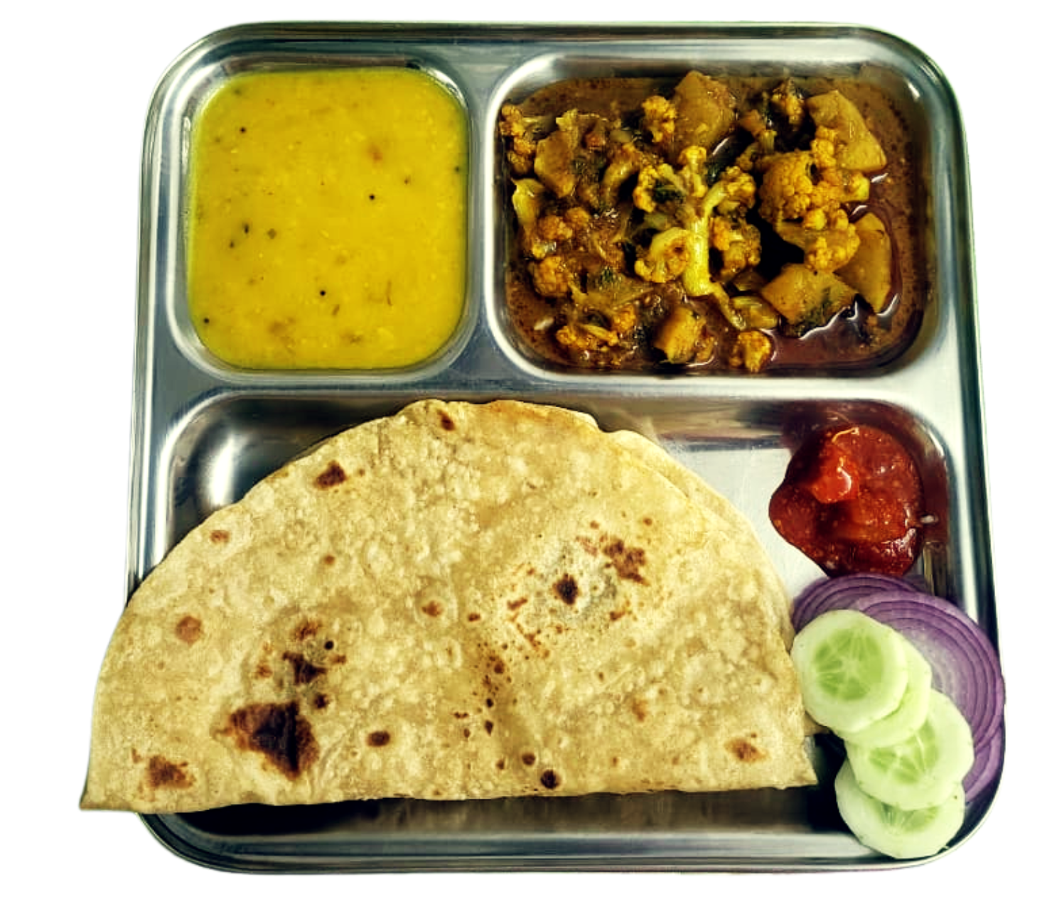 Veg Thali Smart (Chapati, Daal, Veg Curry)
